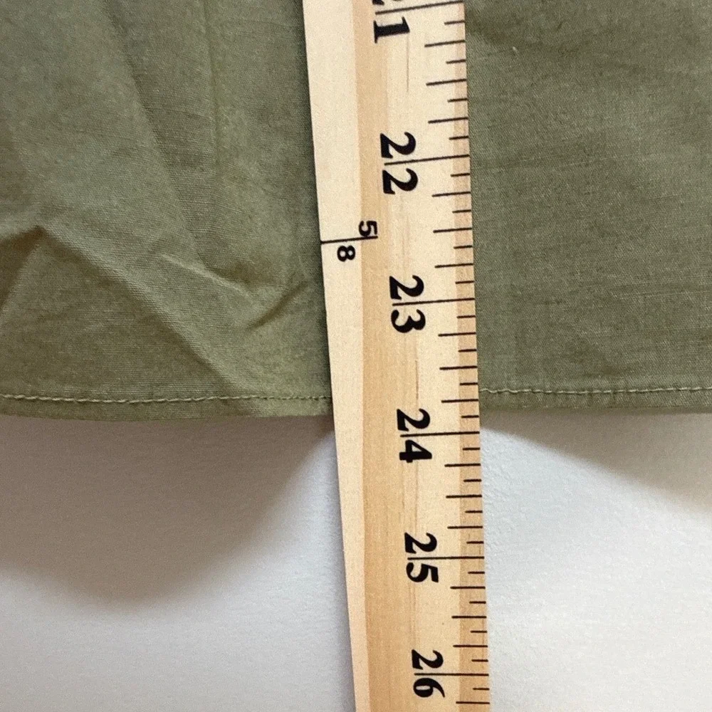 J.Crew Puff Sleeve Blouse Womens S Olive‎ Green Modern Casual